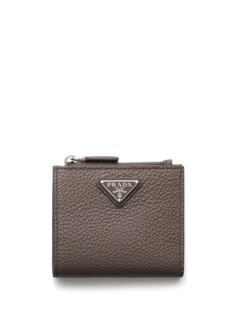 Prada leather wallet - Grey von Prada