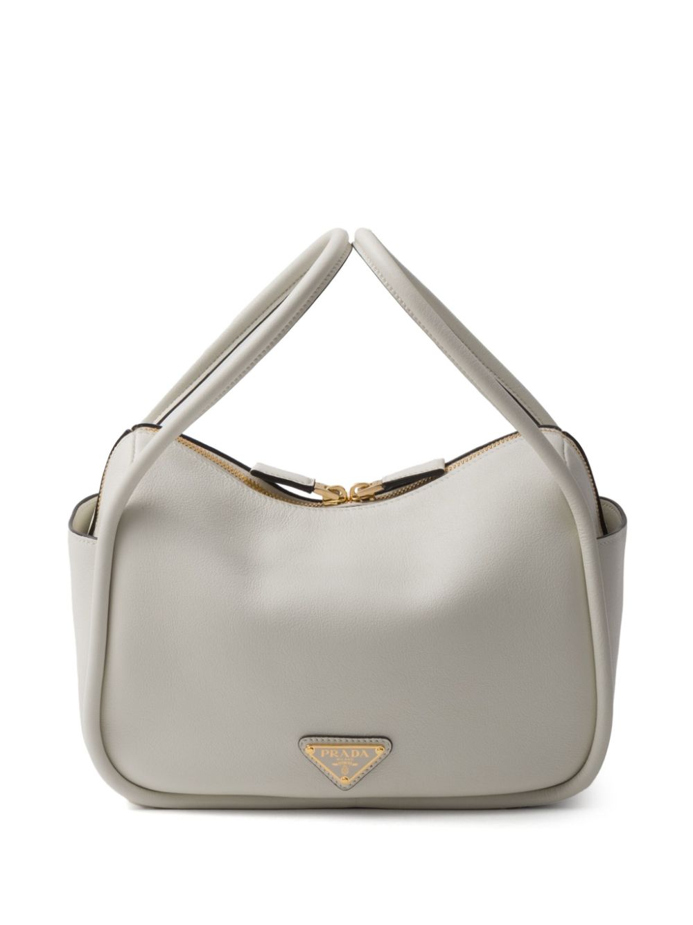 Prada logo hardware leather bag - White von Prada