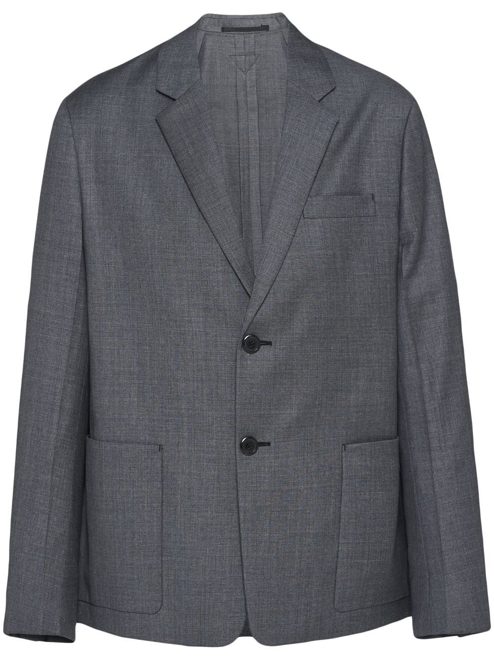 Prada single-breasted wool blazer - Grey von Prada