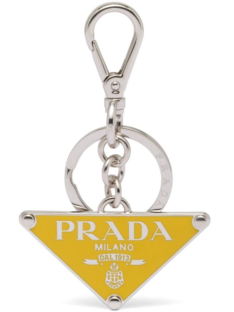 Prada logo-pendant keyring - Silver von Prada