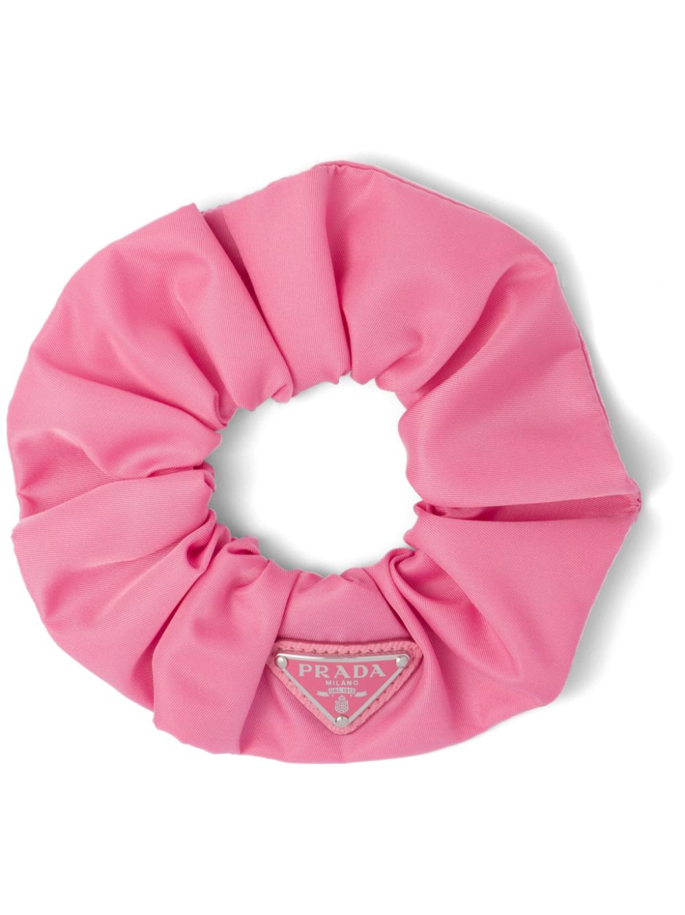 Prada logo-plaque scrunchie - Pink von Prada