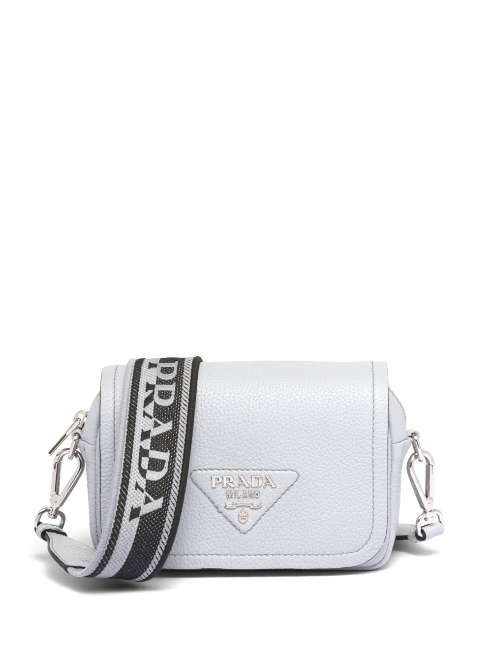 Prada logo-plaque shoulder bag - Grey von Prada