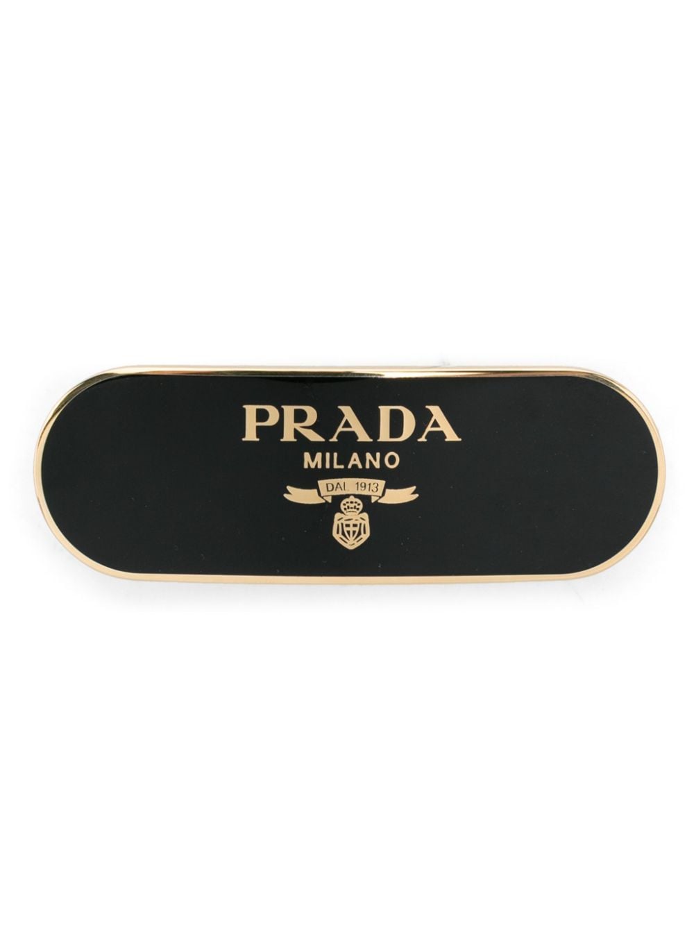 Prada logo-print hair clip - Gold von Prada