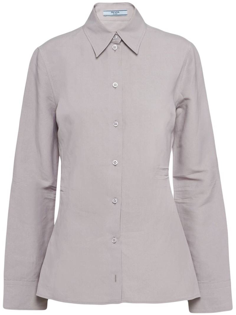 Prada paper-based button-up shirt - Grey von Prada