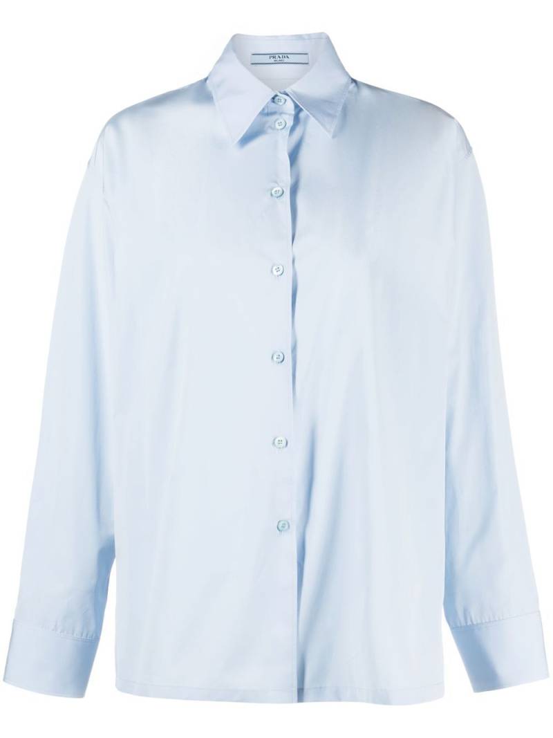 Prada long-sleeved button-up shirt - Blue von Prada