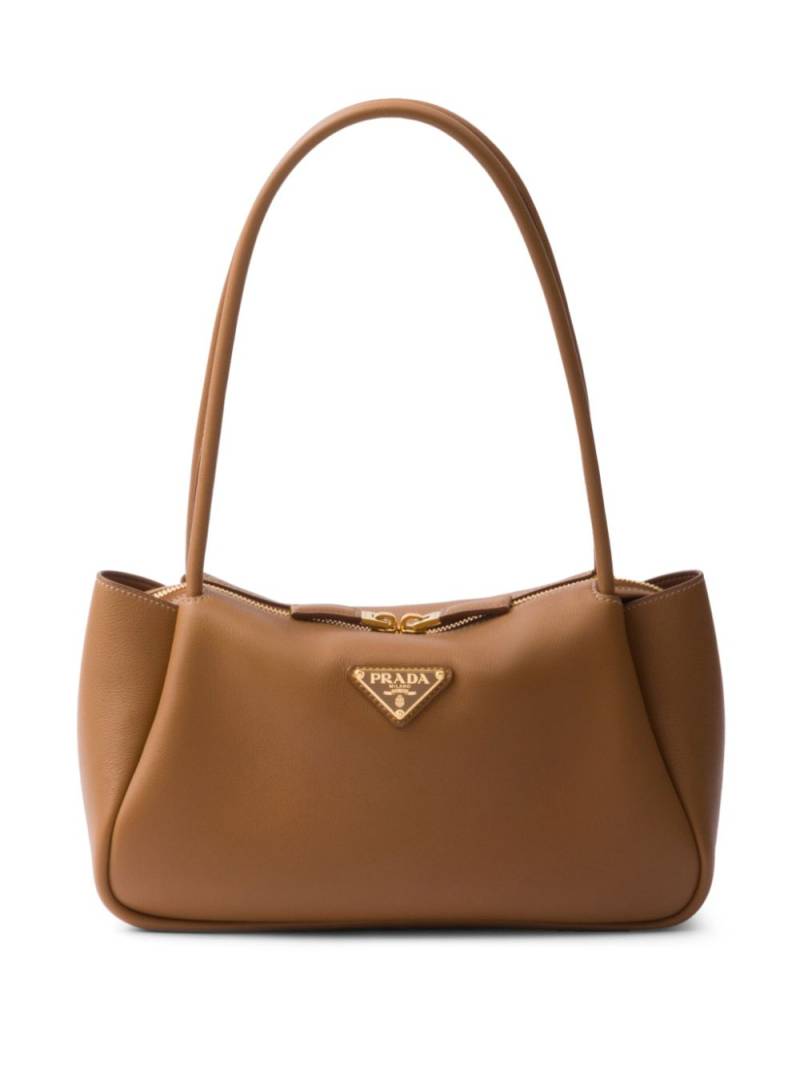 Prada medium leather tote bag - Brown von Prada