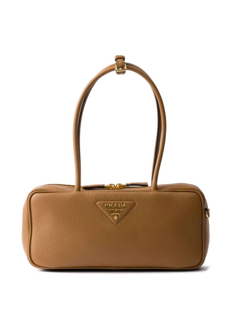 Prada medium leather tote bag - Brown von Prada