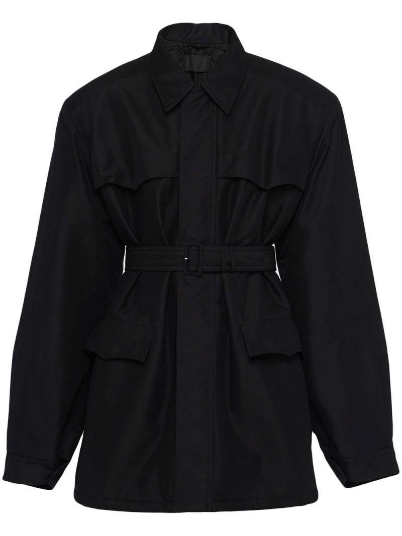 Prada oversized technical parka - Black von Prada