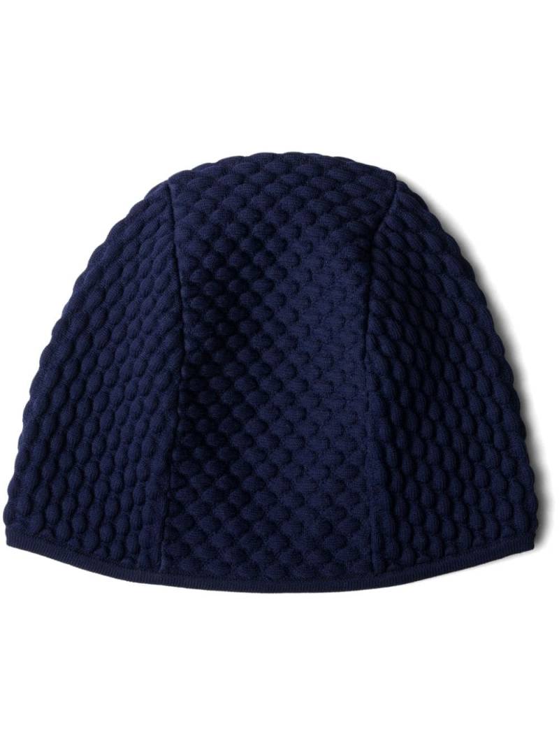 Prada panelled chunky-knit beanie - Blue von Prada