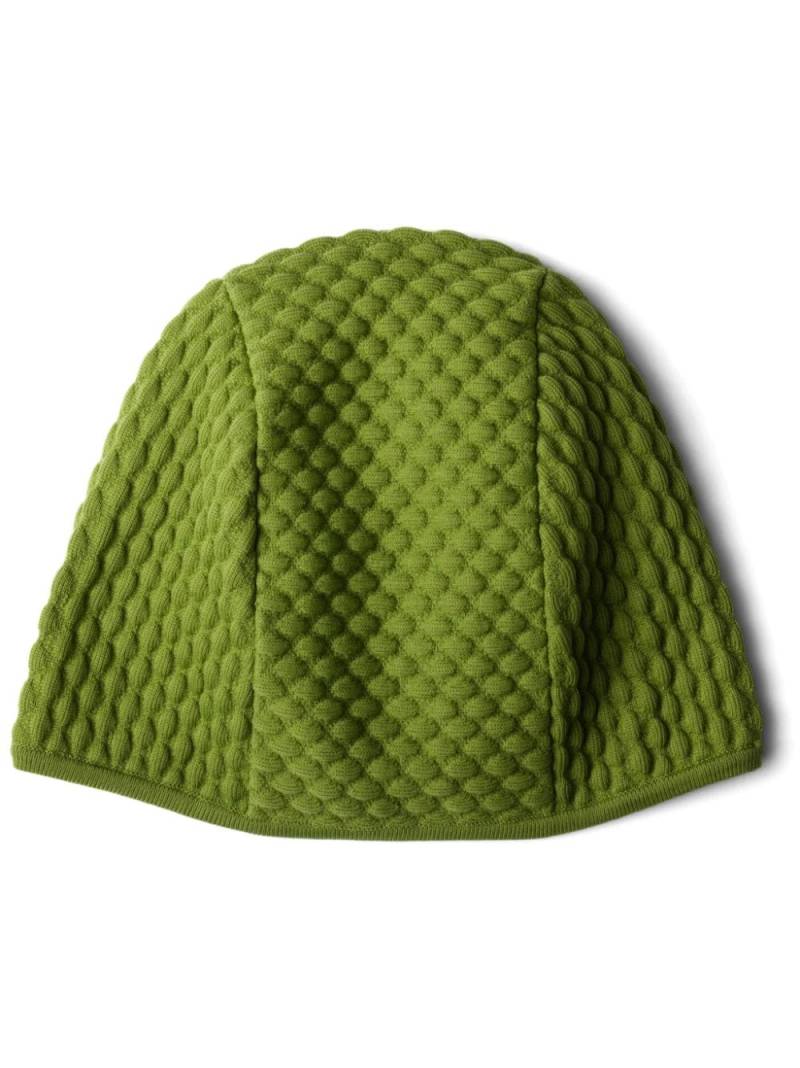 Prada panelled chunky-knit beanie - Green von Prada