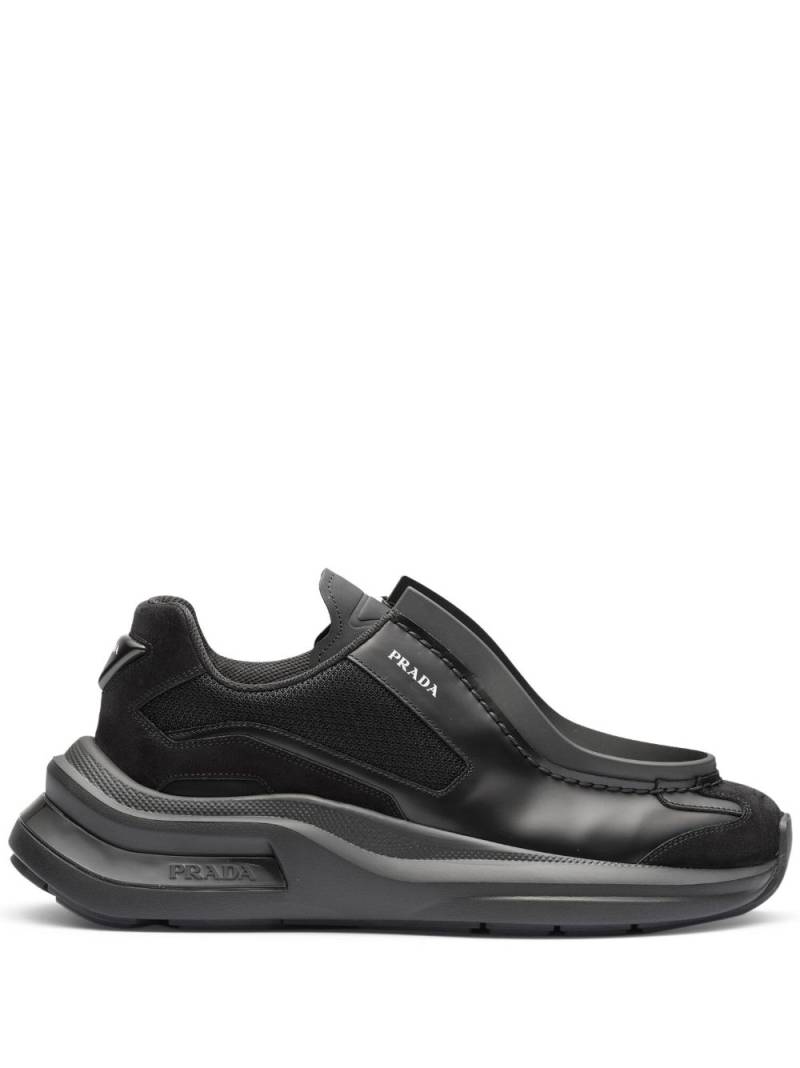 Prada panelled chunky sneakers - Black von Prada