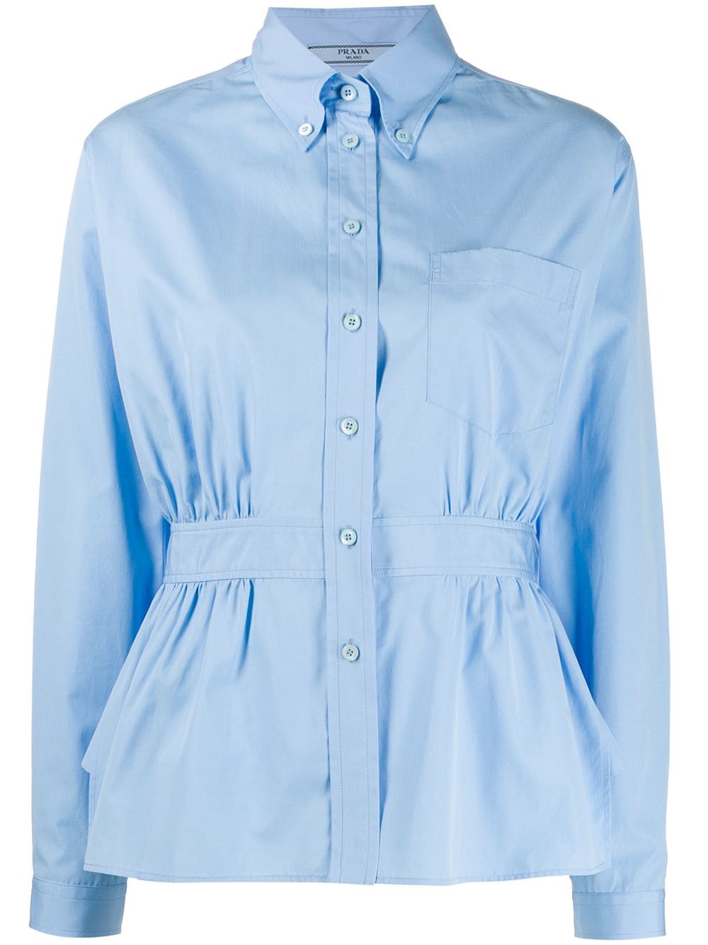 Prada peplum waist shirt - Blue von Prada