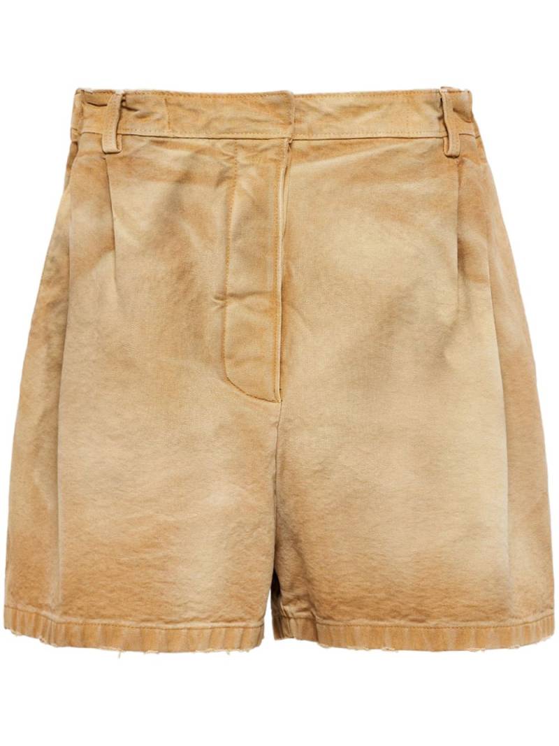 Prada pleat-detailing shorts - Neutrals von Prada