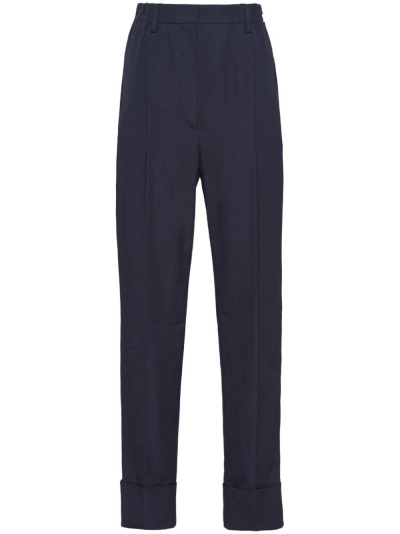 Prada pressed-crease straight trousers - Blue von Prada