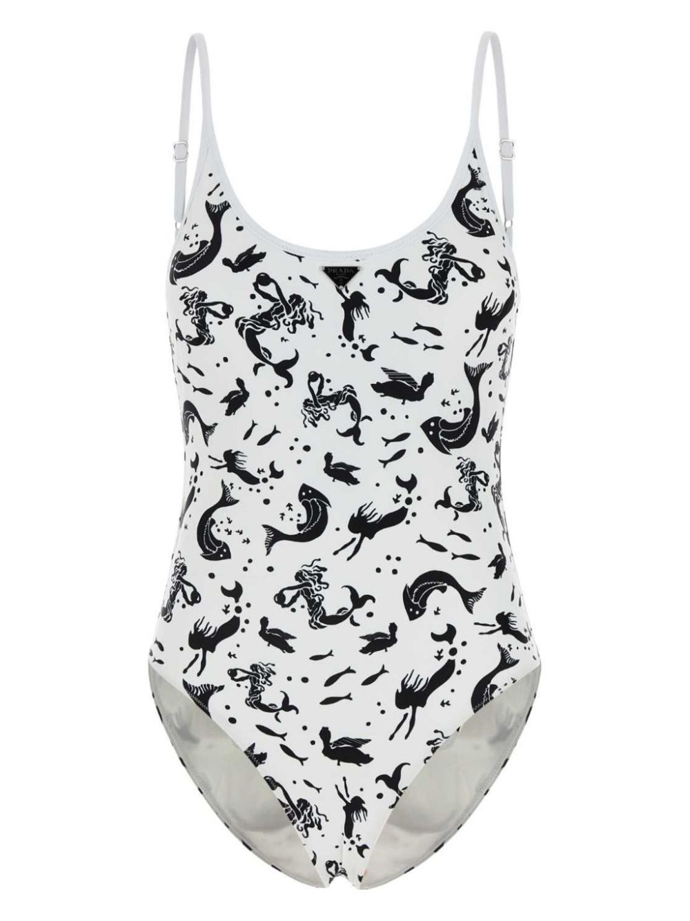 Prada printed swimsuit - White von Prada