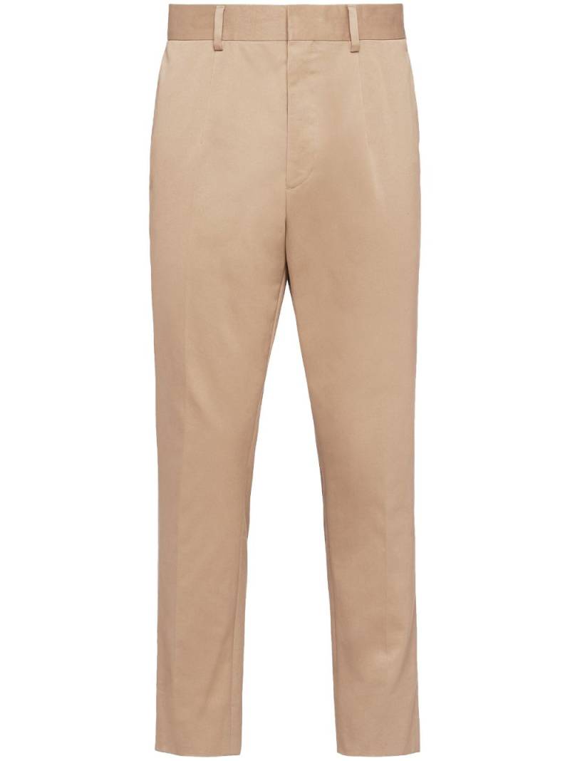 Prada cotton gabardine trousers - Brown von Prada