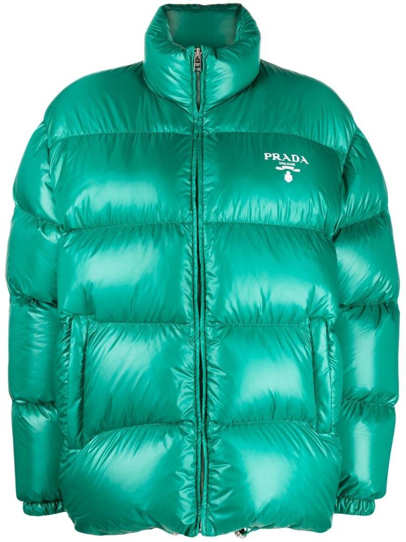 Prada recycled polyester puffer jacket - Green von Prada