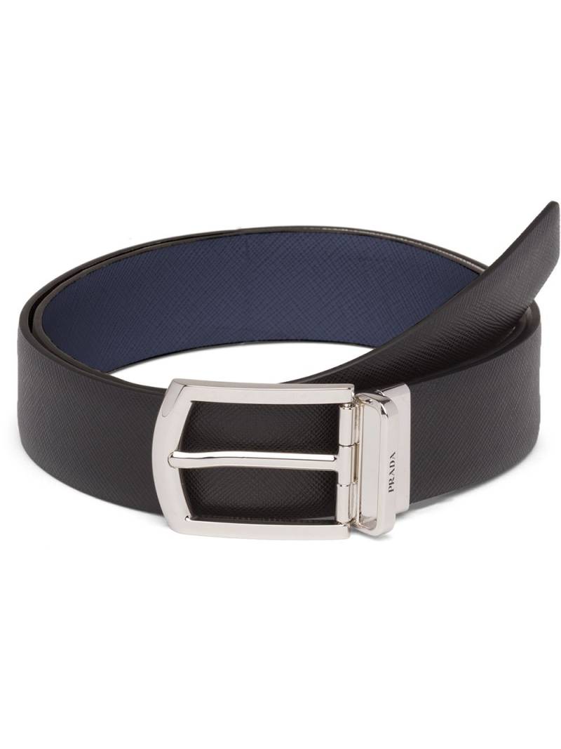 Prada reversible leather belt - Black von Prada