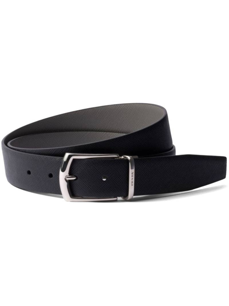 Prada reversible Saffiano leather belt - Black von Prada