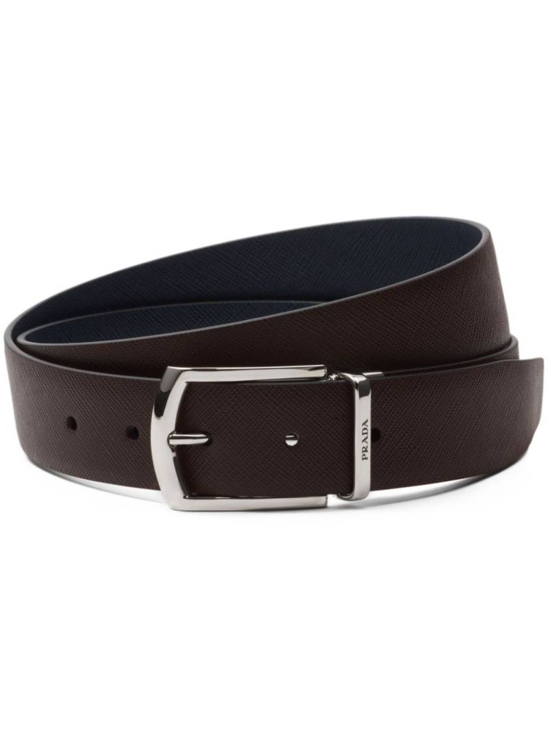 Prada reversible leather belt - Brown von Prada