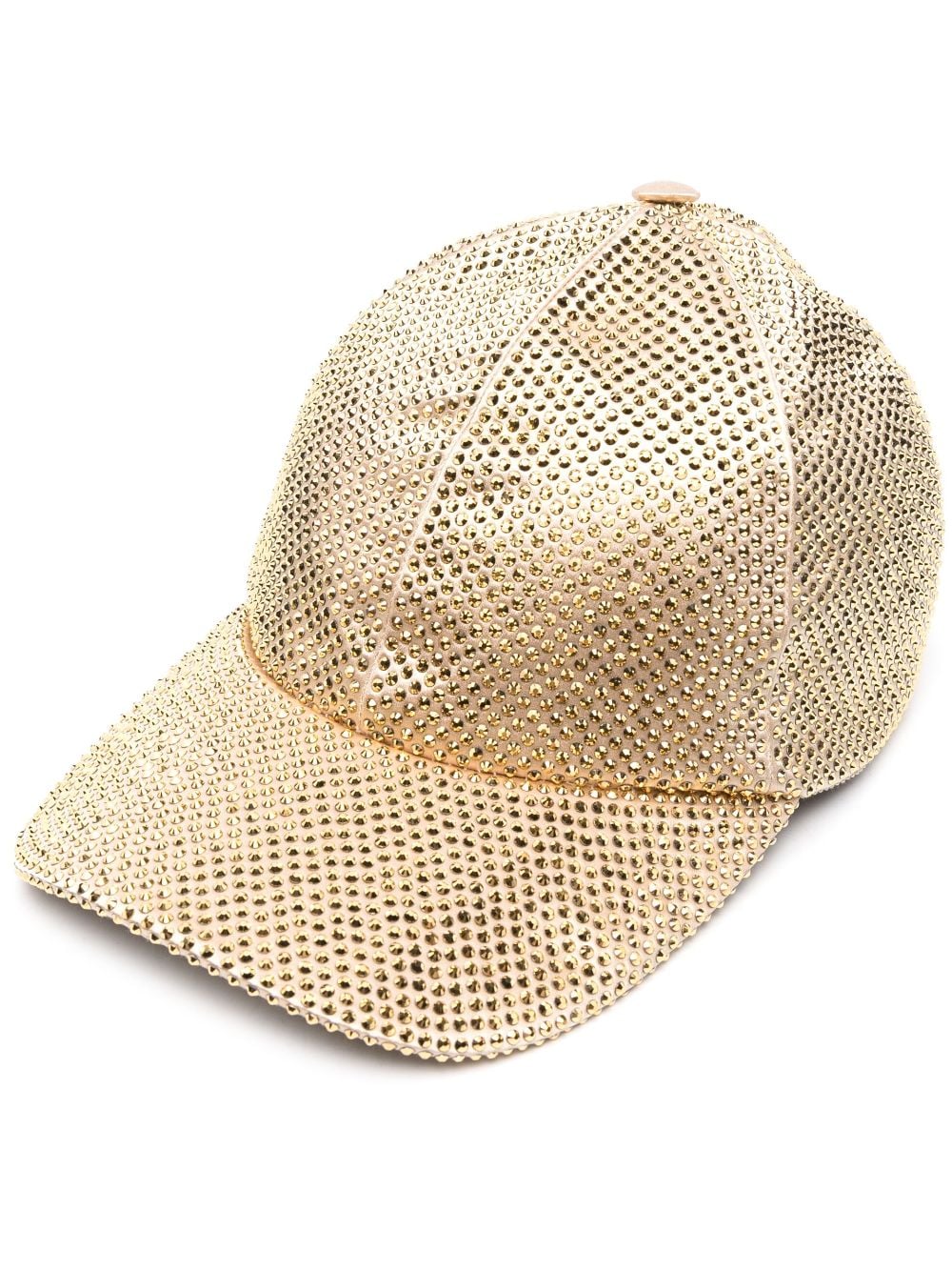 Prada crystal-embellished satin baseball cap - Gold von Prada