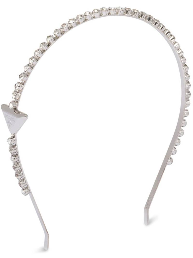 Prada crystal-embellished headband - Silver von Prada