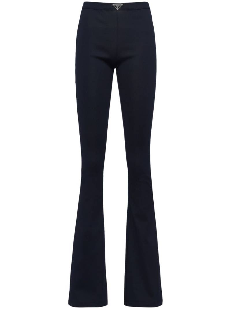 Prada ribbed cotton trousers - Blue von Prada