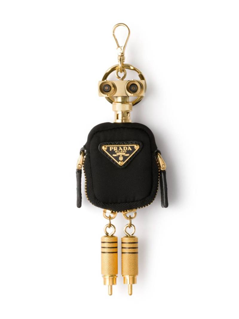 Prada robot charm keychain - Black von Prada