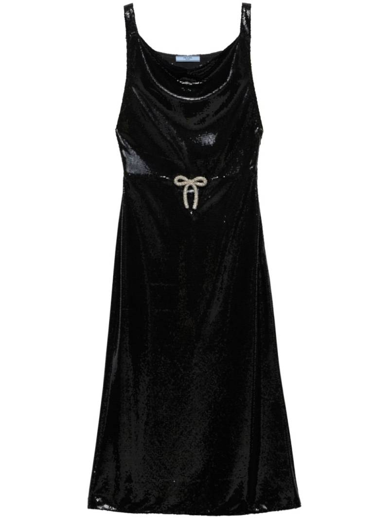 Prada sequined midi dress - Black von Prada