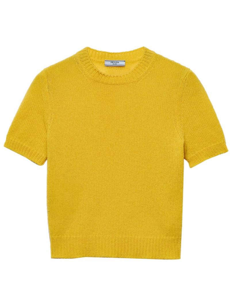 Prada short-sleeve cashmere sweater - Yellow von Prada