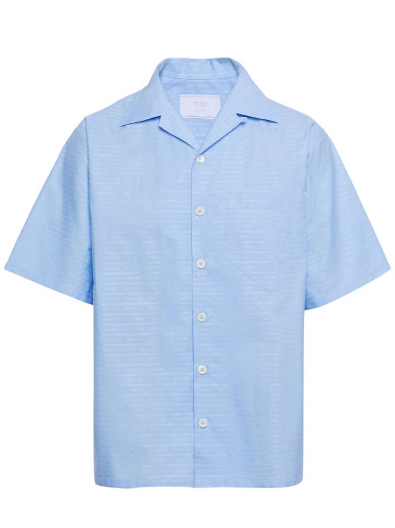 Prada short-sleeved cotton shirt - Blue von Prada