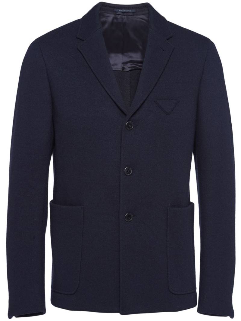 Prada single-breasted cashmere-wool blazer - Blue von Prada