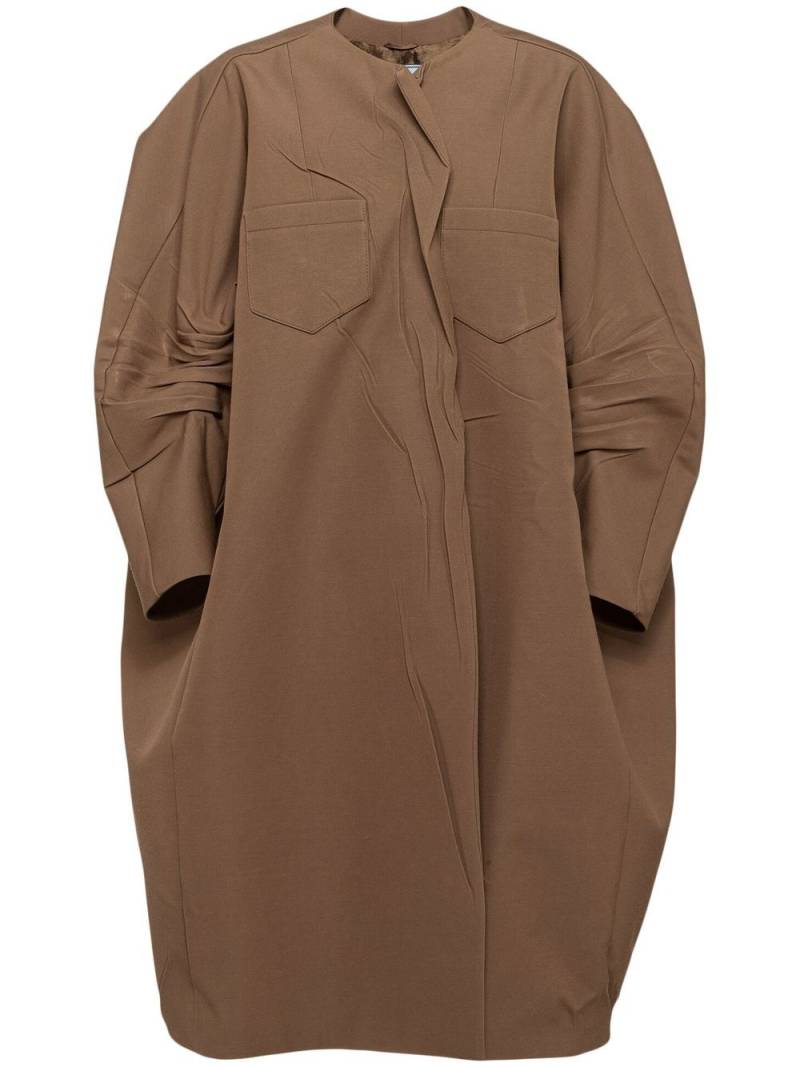 Prada single-breasted gabardine coat - Brown von Prada