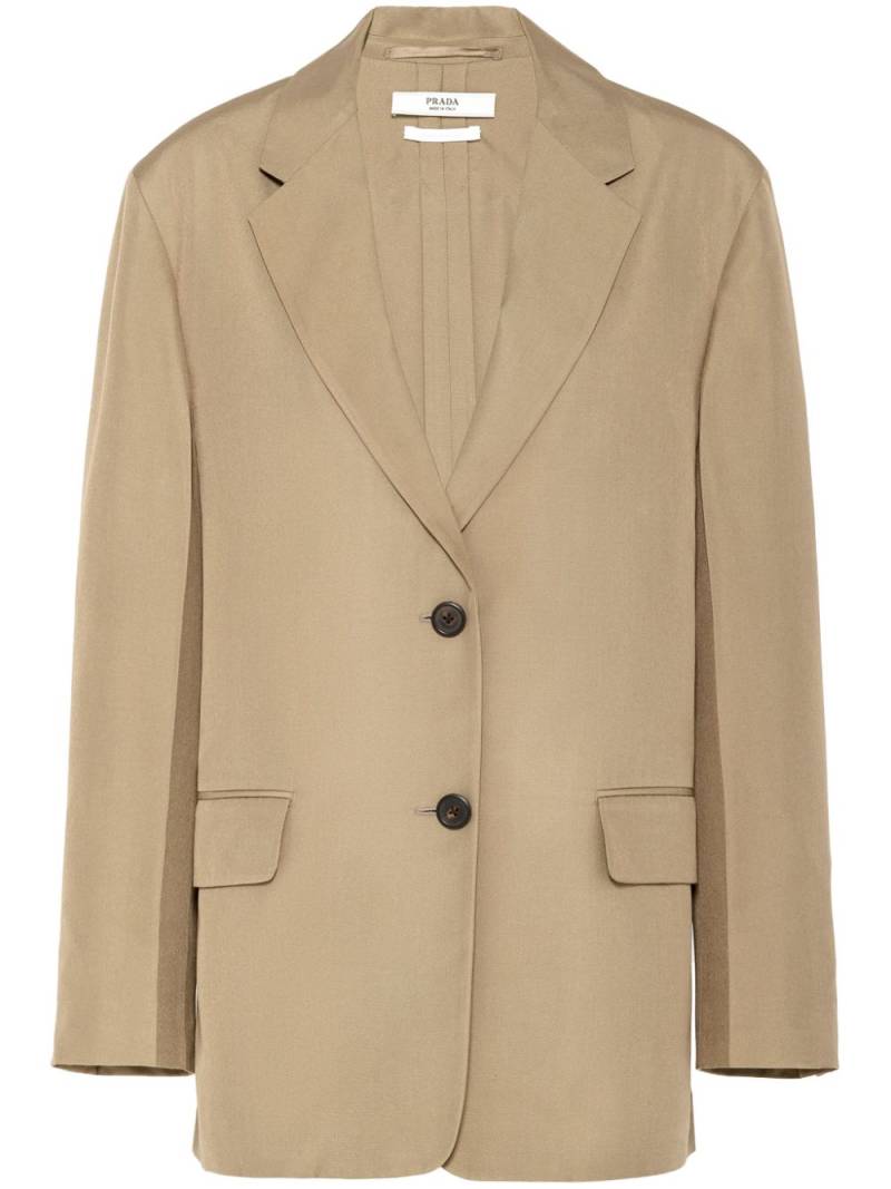 Prada single-breasted silk blazer - Green von Prada