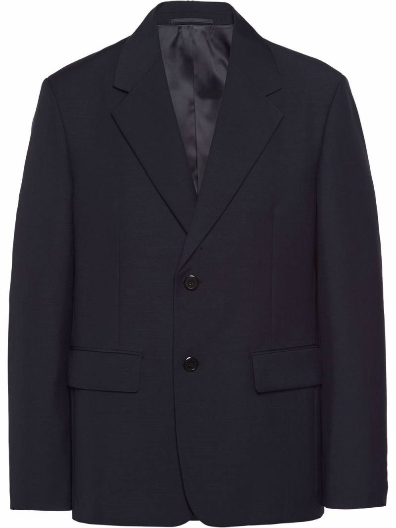 Prada single-breasted wool blazer - Blue von Prada