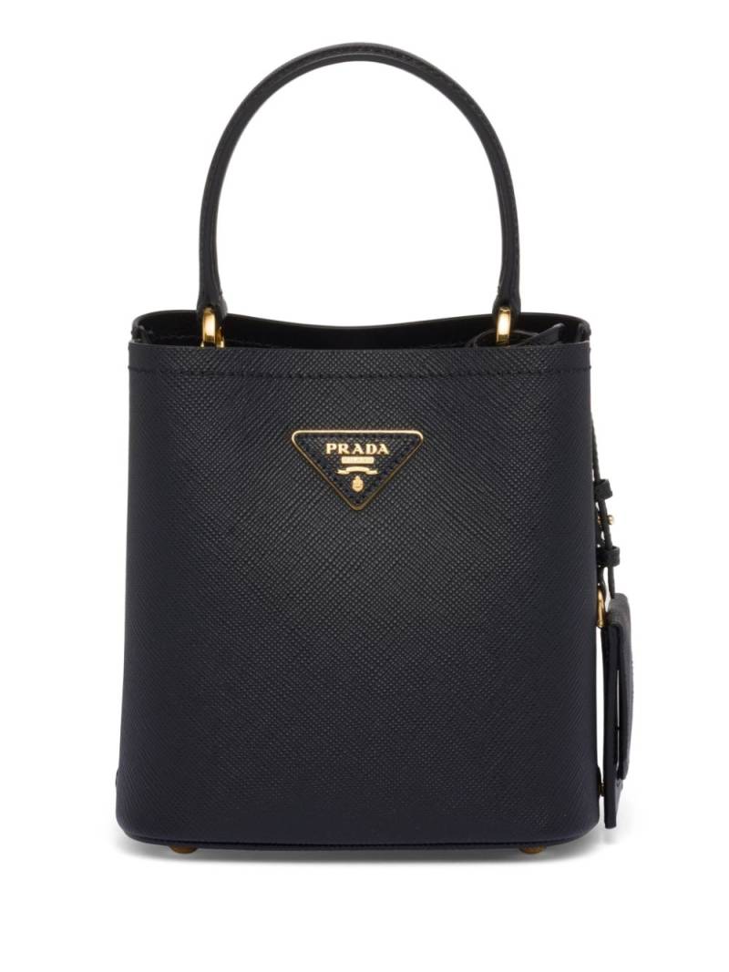 Prada small Panier leather tote bag - Black von Prada