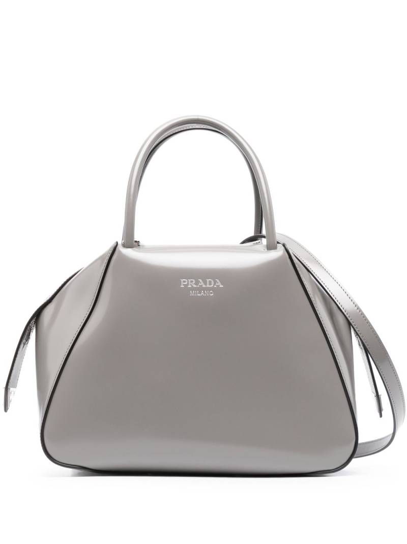 Prada small Supernova leather tote bag - Grey von Prada