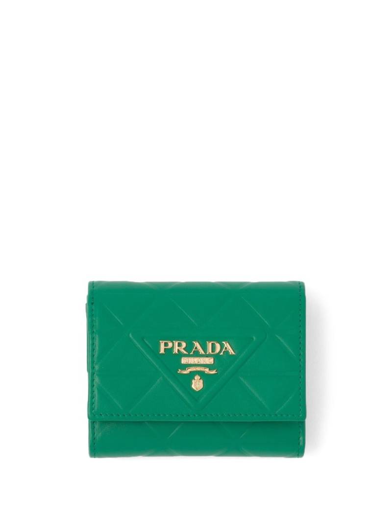 Prada small quilted wallet - Green von Prada