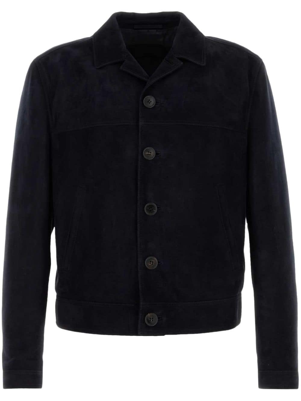 Prada suede blouson jacket - Blue von Prada