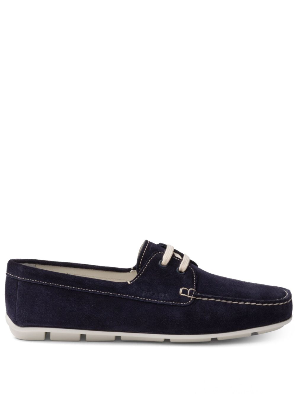 Prada suede driving shoes - Blue von Prada