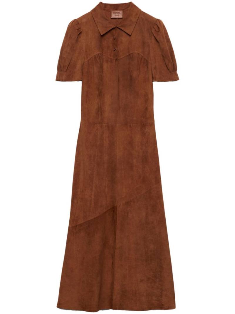 Prada suede midi dress - Brown von Prada