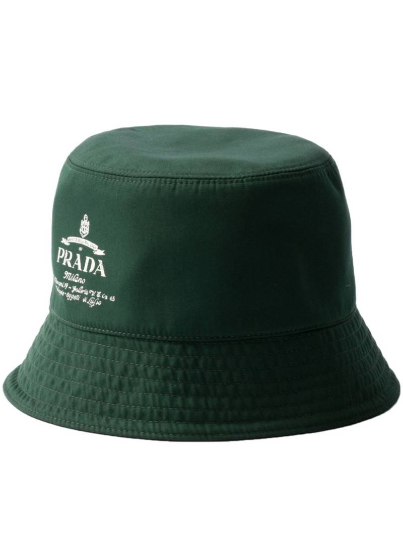 Prada technical-cotton bucket hat - Green von Prada