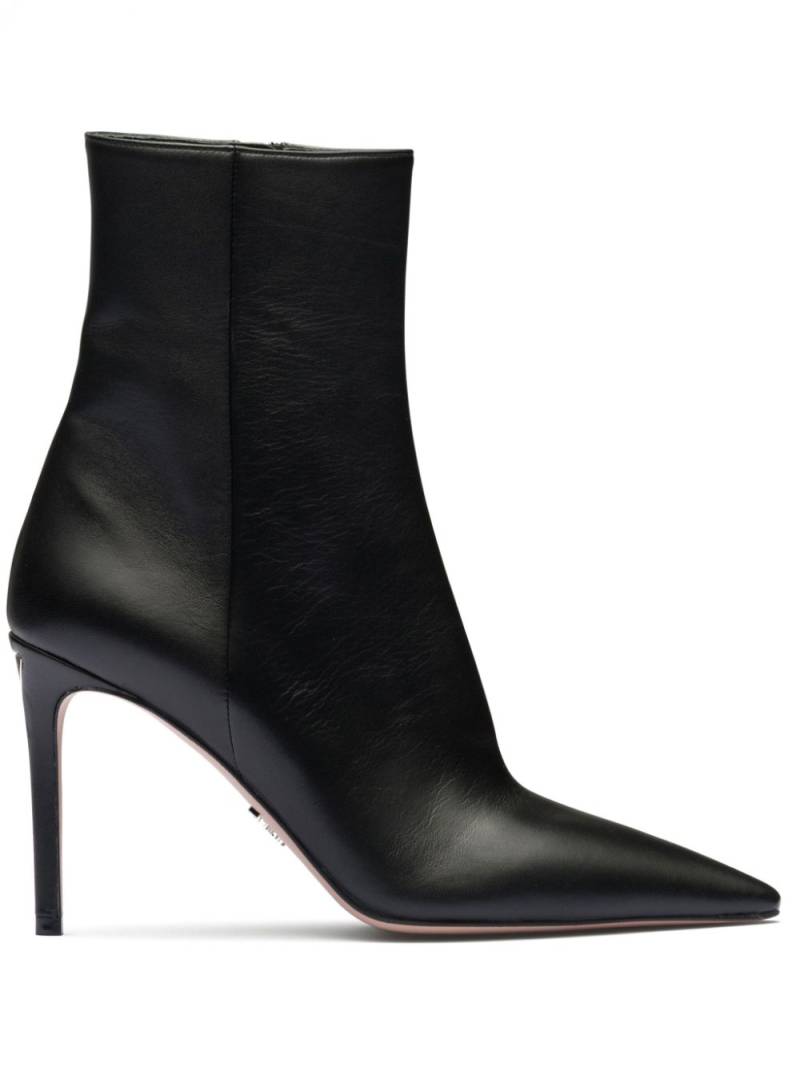 Prada triangle logo 95mm ankle boots - Black von Prada