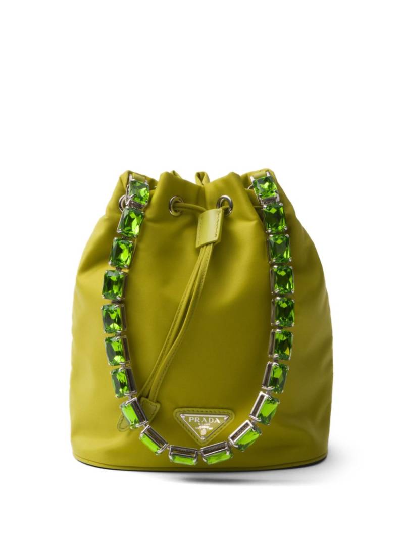 Prada triangle-logo Re-Nylon mini bag - Green von Prada