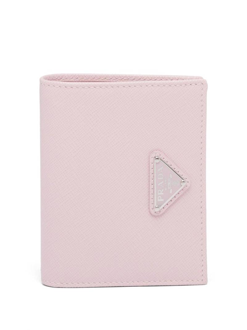 Prada triangle-logo Saffiano wallet - Pink von Prada