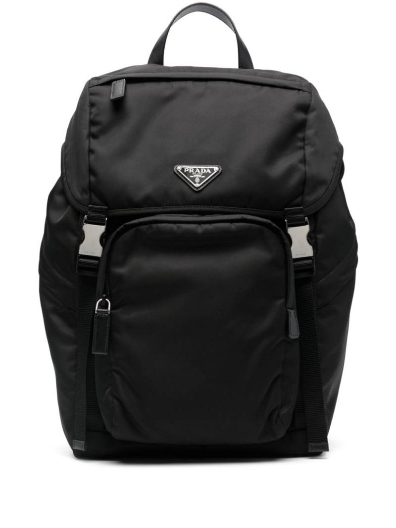 Prada triangle-logo backpack - Black von Prada