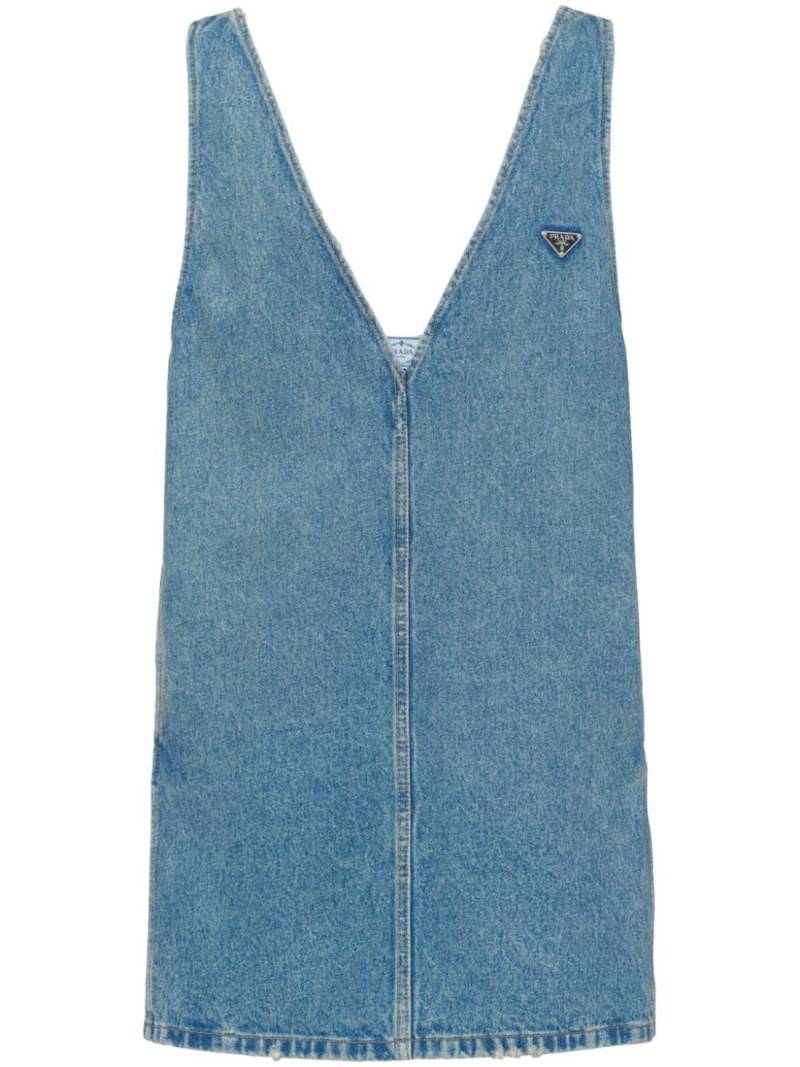 Prada PRADA DRESS DENIM V NECK - Blue von Prada