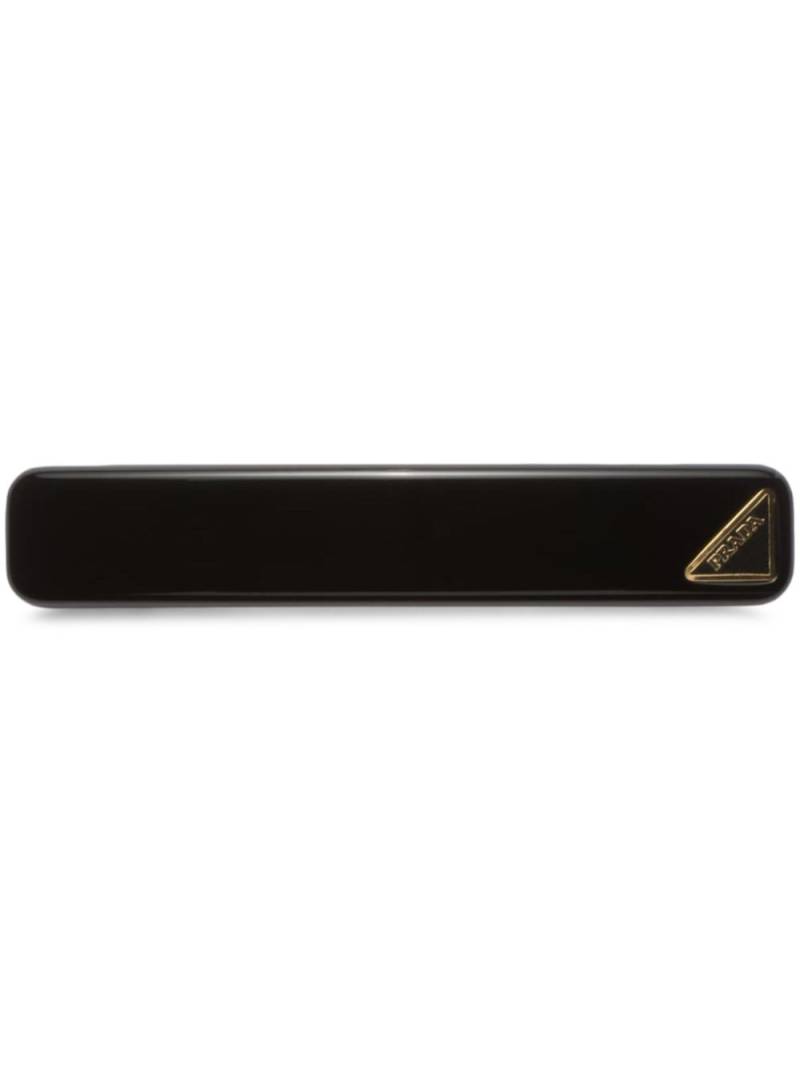 Prada triangle-logo hair clip - Black von Prada