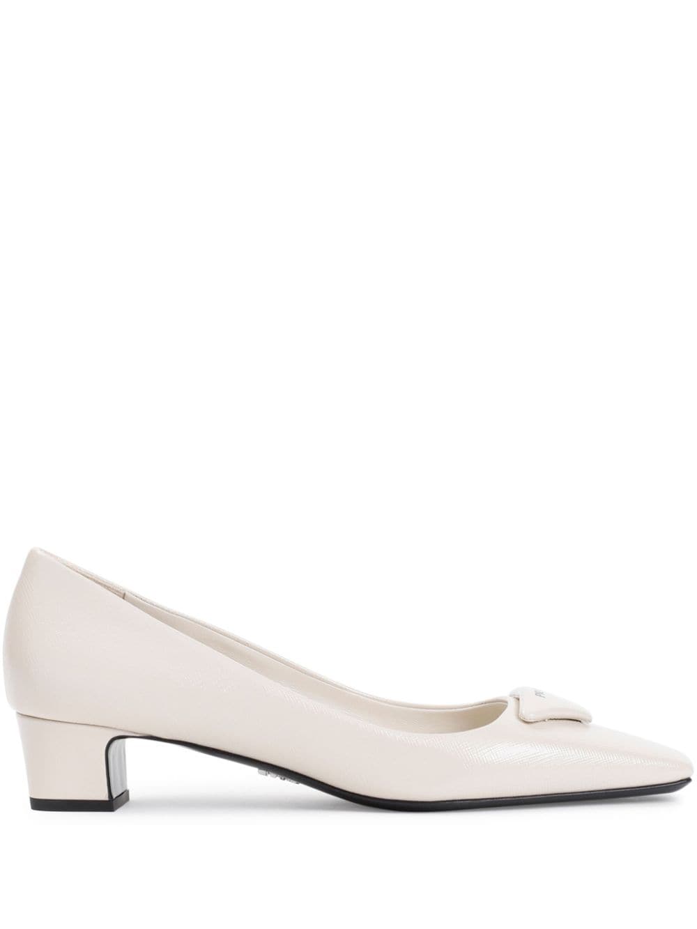 Prada triangle-logo pumps - Neutrals von Prada