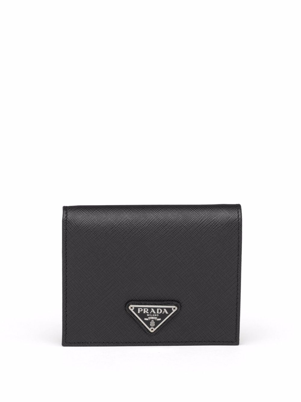 Prada triangle-logo saffiano leather wallet - Black von Prada